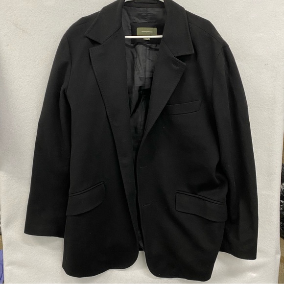 Ermenegildo Zegna Black Cashmere Coat XL 54 - Picture 2 of 10